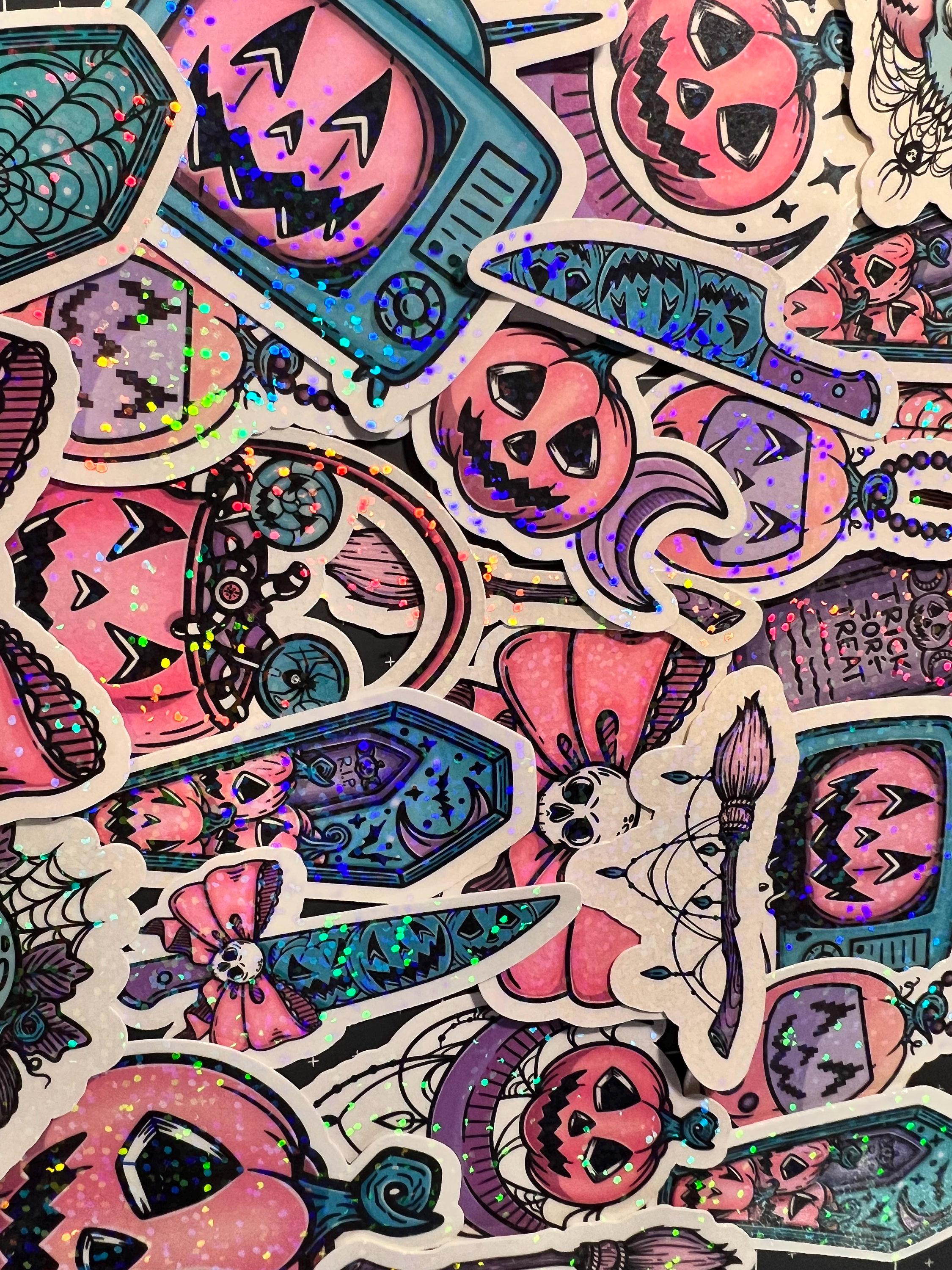 Pastel Goth Halloween Sticker Pack of 20 Holographic Stickers