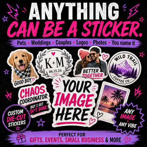 Custom Die-Cut Stickers, Business Logo, QR Code, Packaging Decals