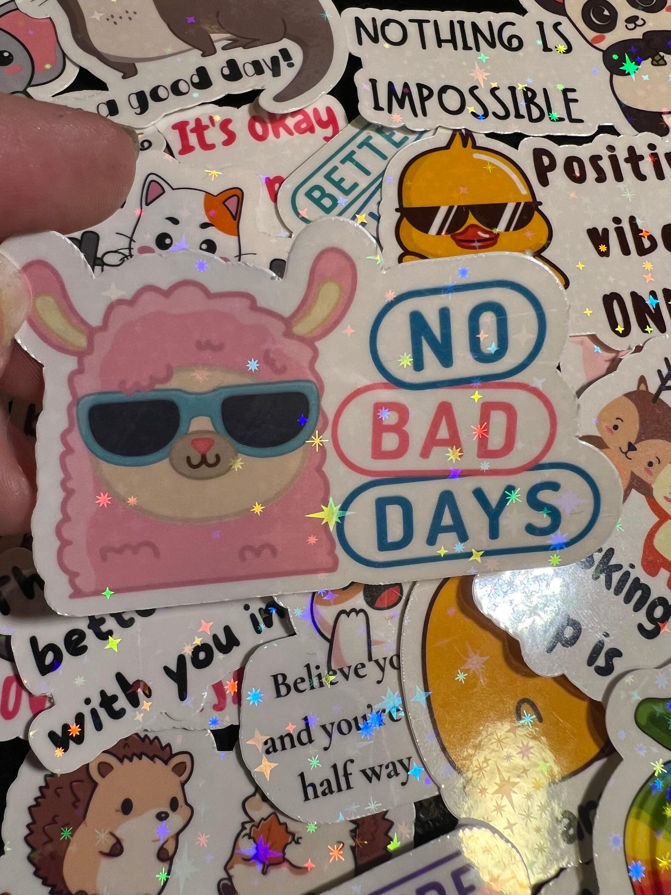 Mental Health Stickers, Positivity Stickers – Animals, Motivational Affirmations (25 Pack)