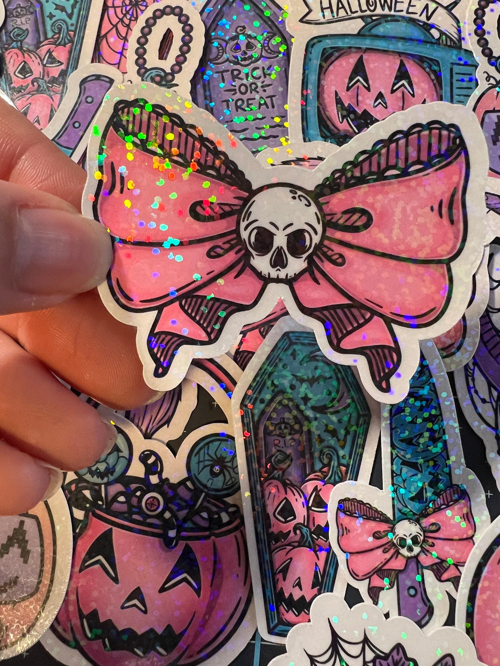 Pastel Goth Halloween Sticker Pack of 20 Holographic Stickers