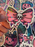 Pastel Goth Halloween Sticker Pack of 20 Holographic Stickers