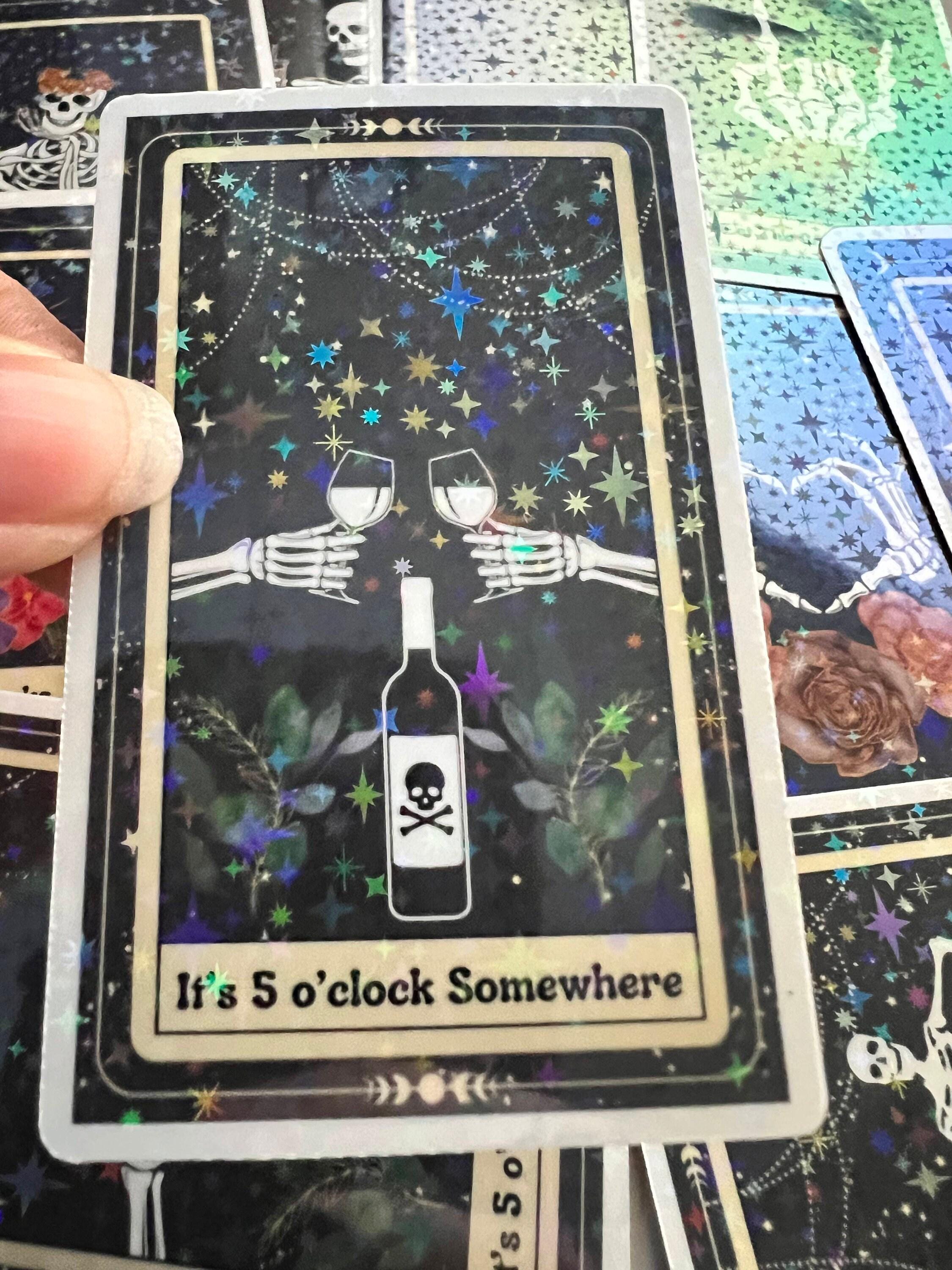 Holographic Tarot Skeleton Stickers – Funny Tarot Lover Gift Pack