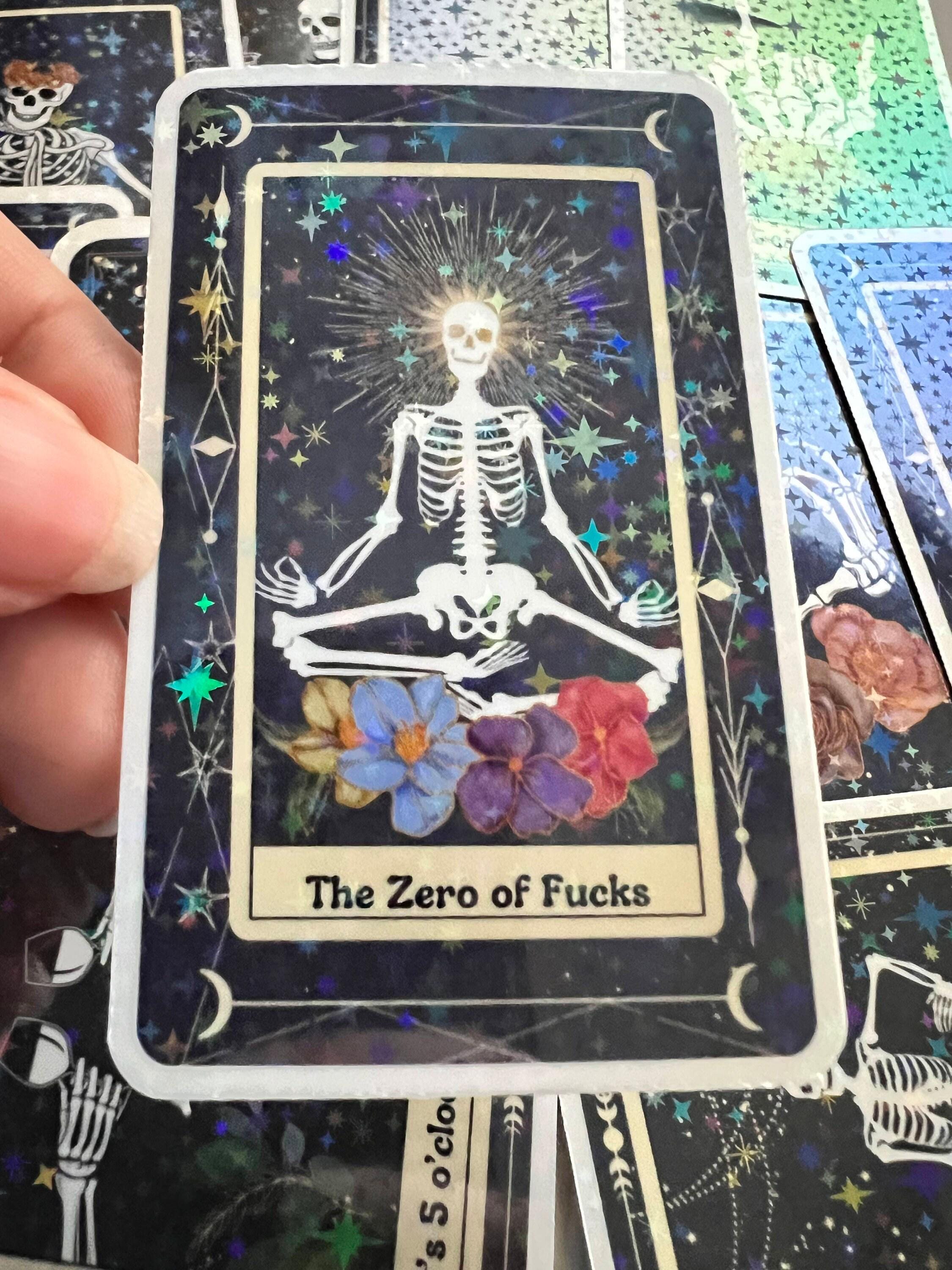Holographic Tarot Skeleton Stickers – Funny Tarot Lover Gift Pack