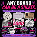 Custom Die-Cut Stickers, Business Logo, QR Code, Packaging Decals