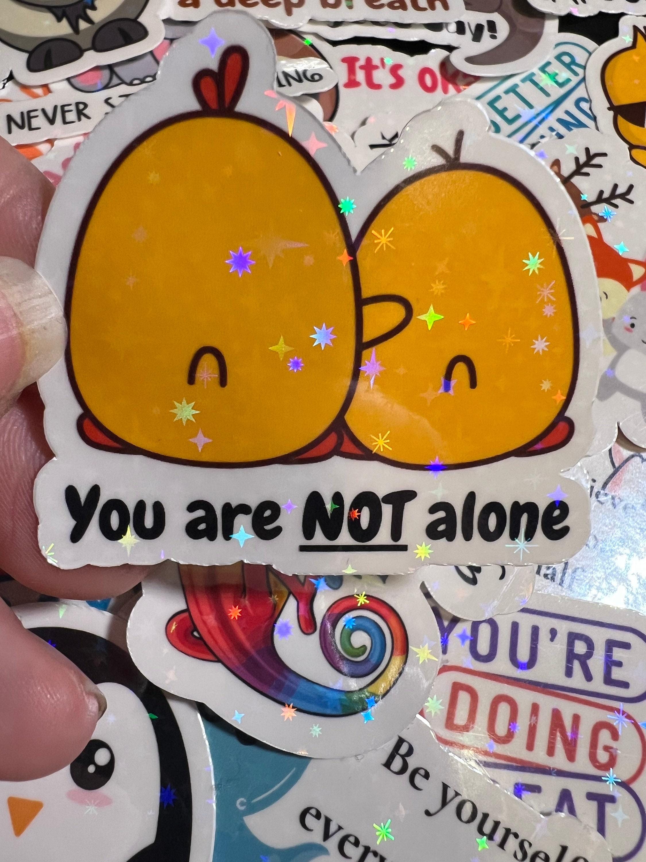 Mental Health Stickers, Positivity Stickers – Animals, Motivational Affirmations (25 Pack)