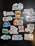 ADHD Sticker Pack - 15 Holographic vinyl stickers