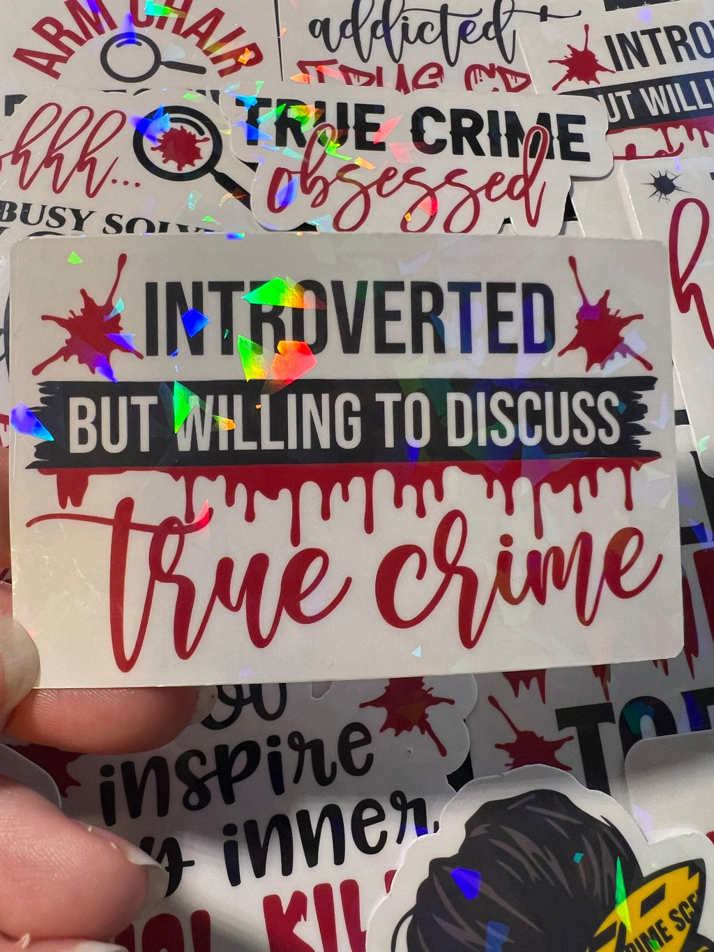 True Crime Lover Sticker Pack of 20 Stickers