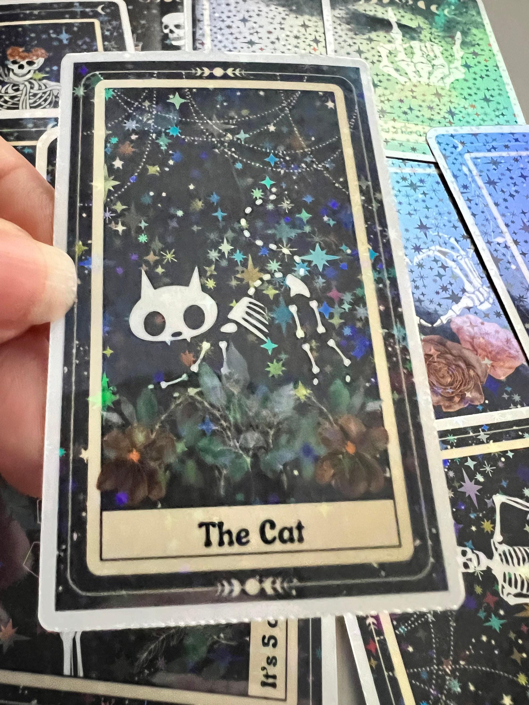 Holographic Tarot Skeleton Stickers – Funny Tarot Lover Gift Pack