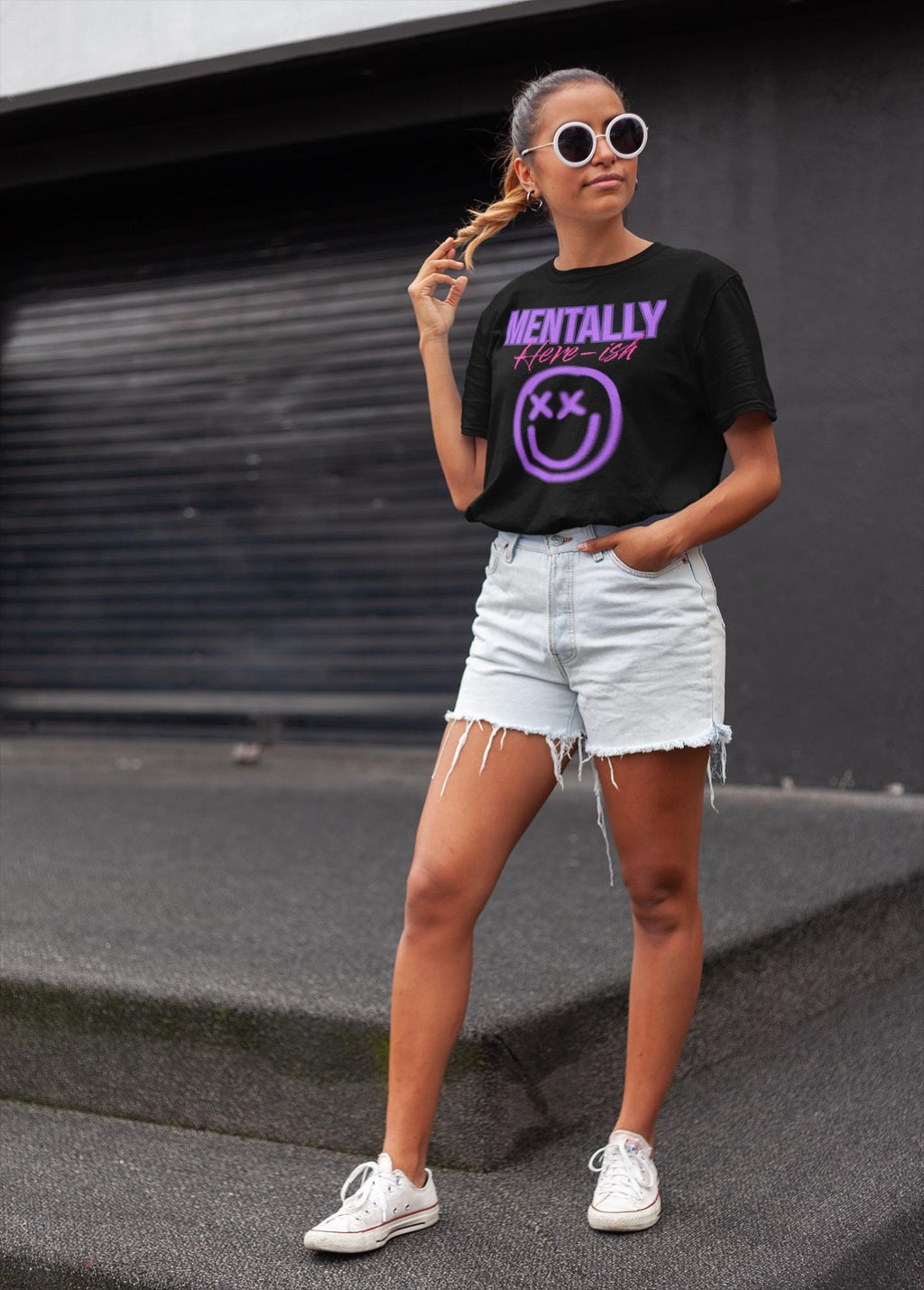Mentally Here-ish Shirt, ADHD Humor, Mental Health Awareness Tee
