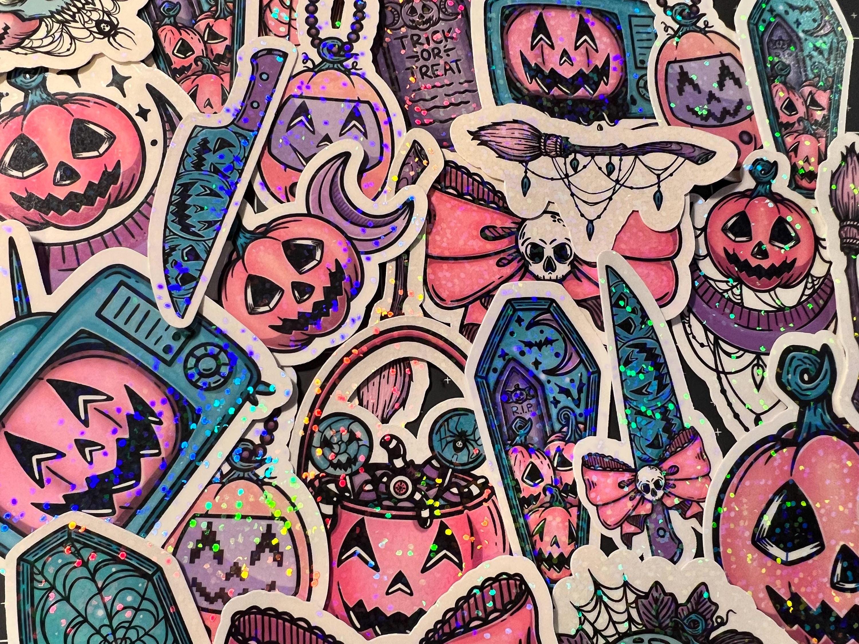 Halloween Sticker Pack of 20 Holographic Stickers