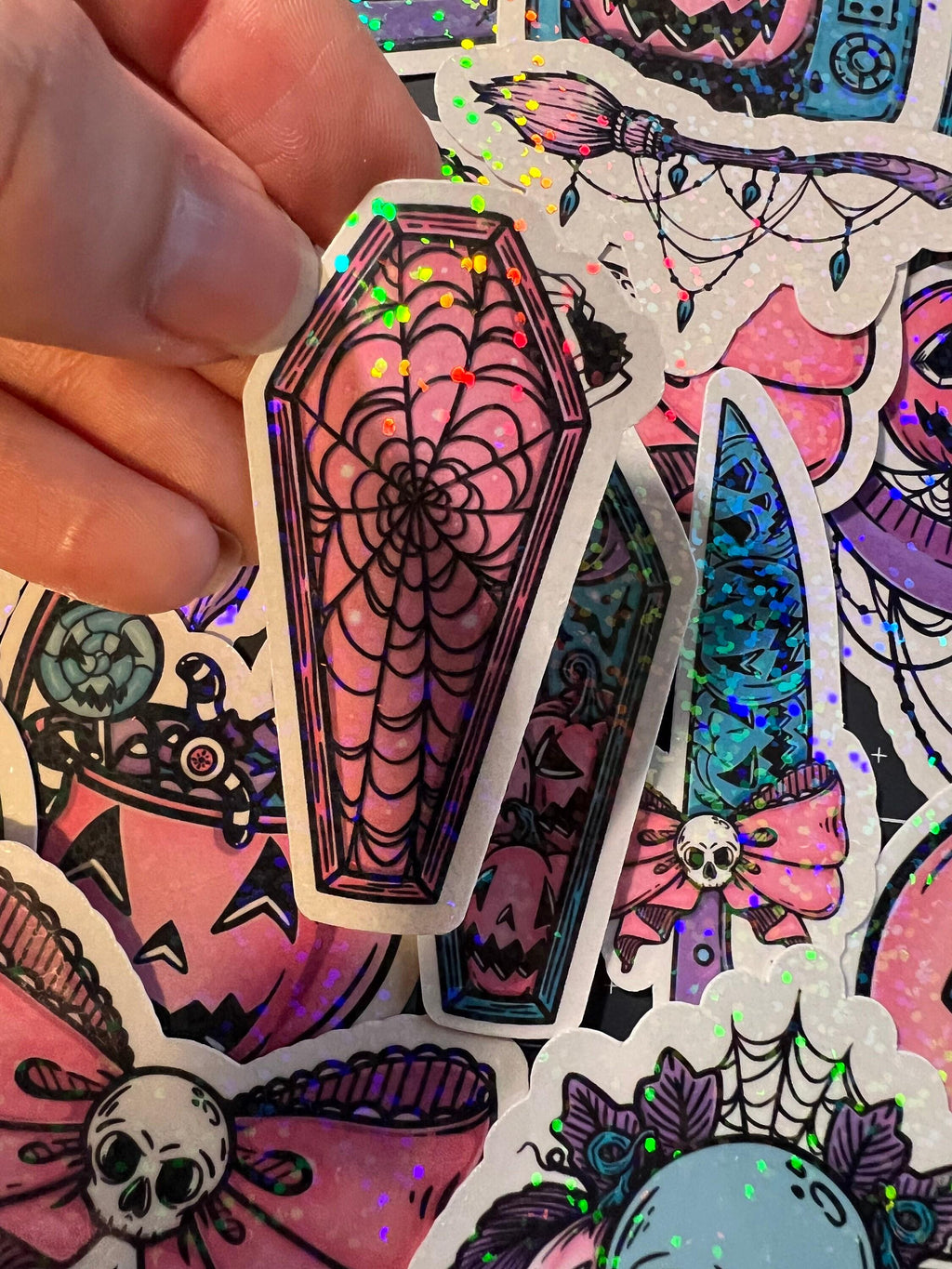 Pastel Goth Halloween Sticker Pack of 20 Holographic Stickers